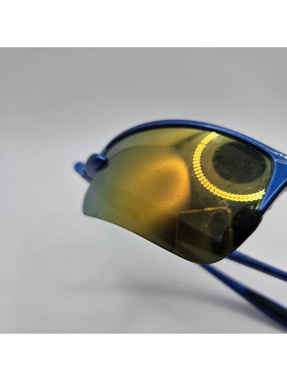 Rare Vintage Oakley Icepick Ice Pick Polarized Sunglasses USA Blue Orange Yellow
